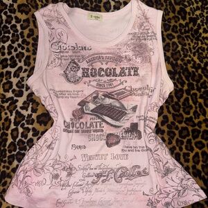 1990'S Cactus "chocolate" pink tank top